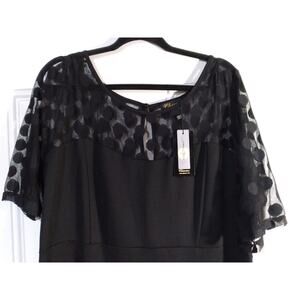 Chicwe Lace Dress Stretch Lined Plus Size 18 Black New